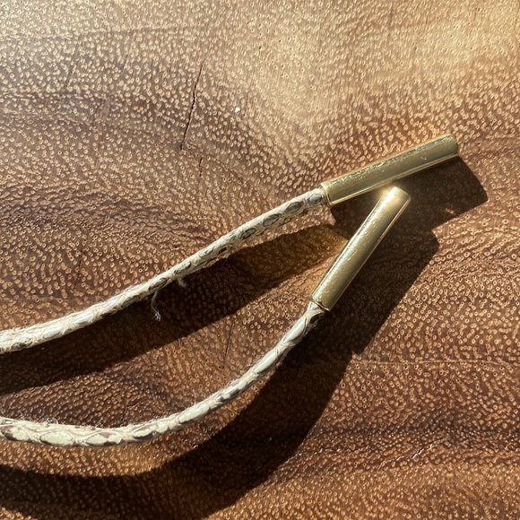 Gucci Snakeskin Belt w Gold Hardware - Picture 2 of 5